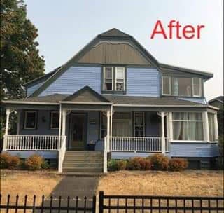 Exterior Repaint of Victorian Home in Puyallup, WA