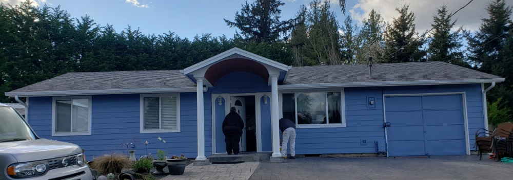 Exterior Repaint to a Beautiful Blue in Edgewood, WA
