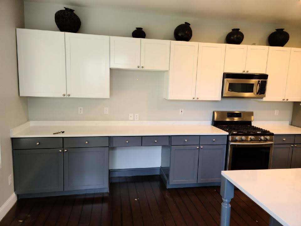 Two-Tone Kitchen Cabinet Painting in Auburn, WA